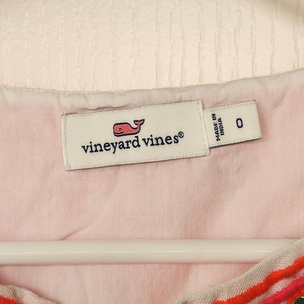 Vineyard Vines Embroidered Linen/Cotton Dress - Picture 6 of 10